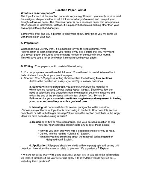 Understanding What a Reaction Paper Is