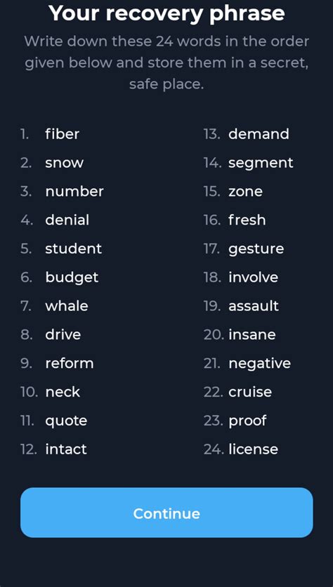 Understanding Your 24-Word Recovery Phrase