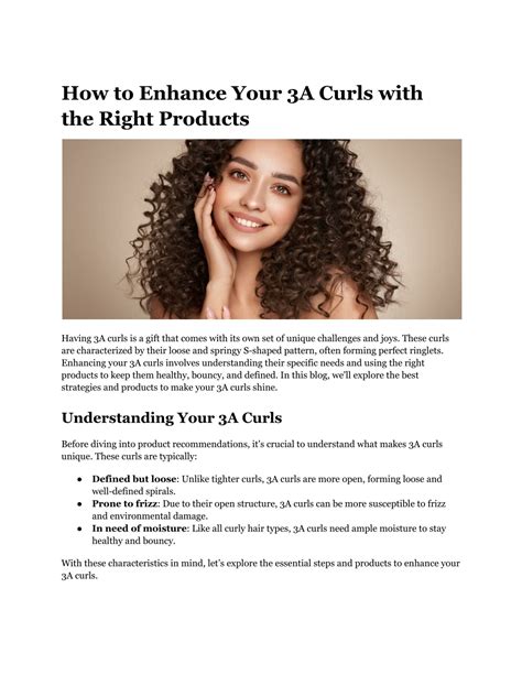 Understanding Your 3A Curls Unique Needs