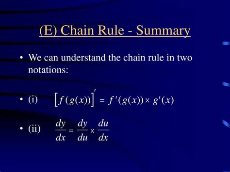 Understanding the Chain Rule: A Summary