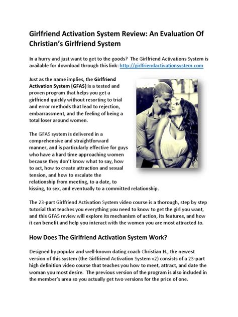 Understanding the Core Principles of the Girlfriend Activation System PDF