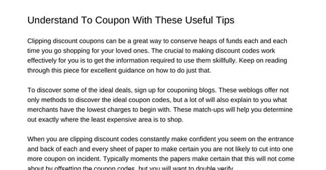 Understanding the Coupon Cycle