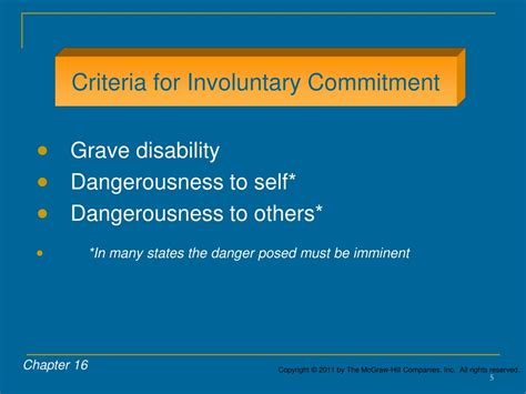 Understanding the Criteria for Involuntary Commitment