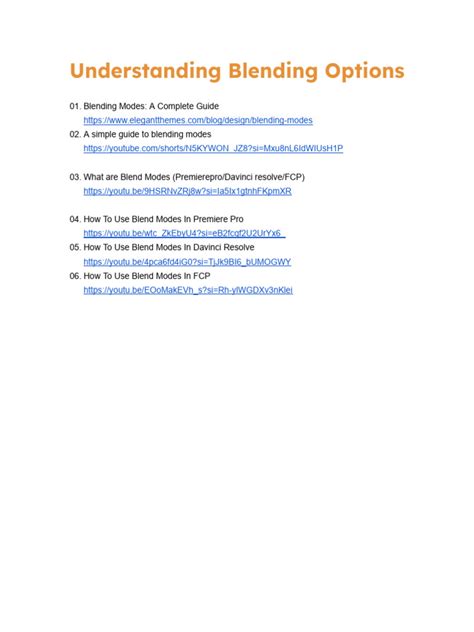 Understanding the Different Sets and Blending Capabilities