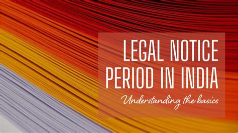 Understanding the Legal Notice Period