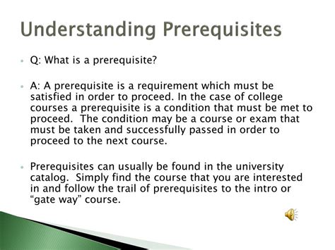 Understanding the Prerequisites