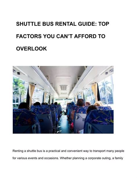 Understanding the Shuttle Service to Rental Lots