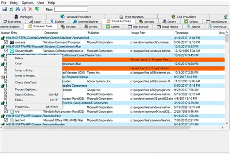 Understanding the Various Tabs of Autoruns