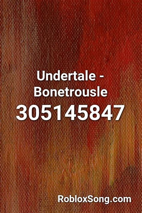 Undertale - Bonetrousle Roblox ID - Roblox music codes | Undertale 