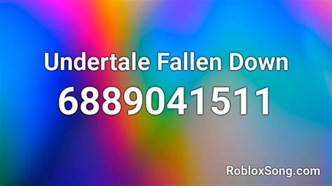 Undertale - Fallen Down Roblox ID