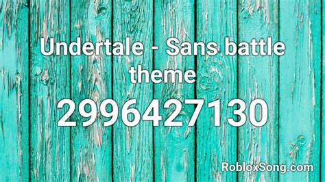 Undertale - sans. Roblox ID