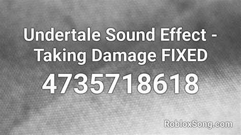 Undertale Hit Sound Roblox Id