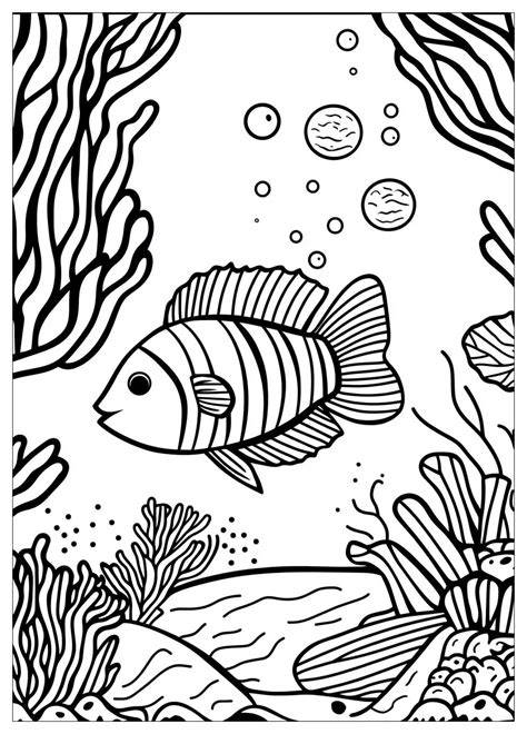 Underwater Coloring Book Pages