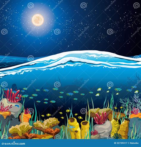 Underwater Creatures at Night