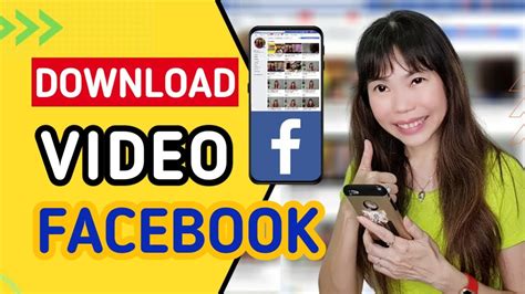 Gambar seorang pengguna mengunduh video di Facebook
