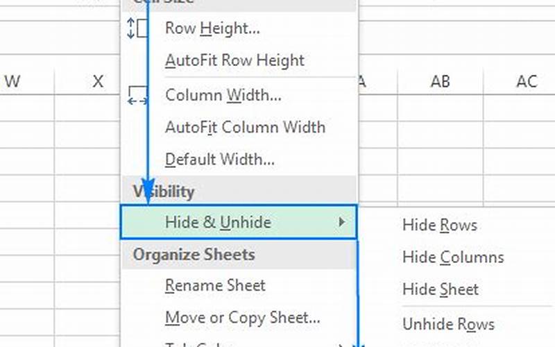 Unhiding A Sheet In Excel