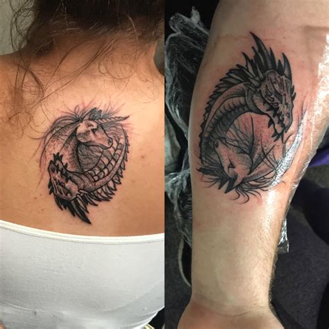 Unicorn And Dragon Tattoo