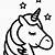 Unicorn Emoji Fofo para colorir imprimir e desenhar