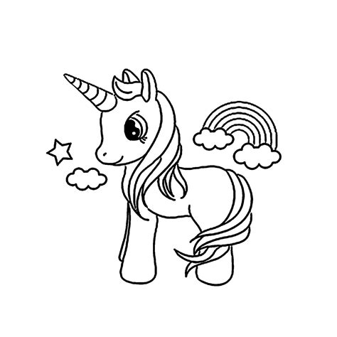 Coloring Pages Of Cute Unicorns at GetDrawings Free download