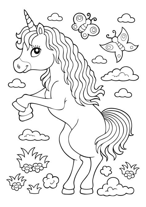 Twins Unicorn Coloring Page Free Printable Coloring Pages for Kids
