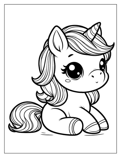 Unicorn Coloring Pages Baby