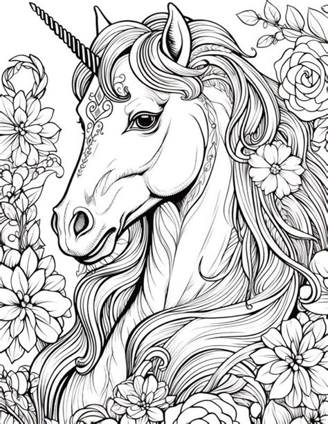 Unicorn Coloring Pages For Adults Free