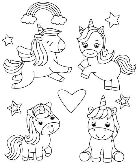 Unicorn Coloring Pages Small