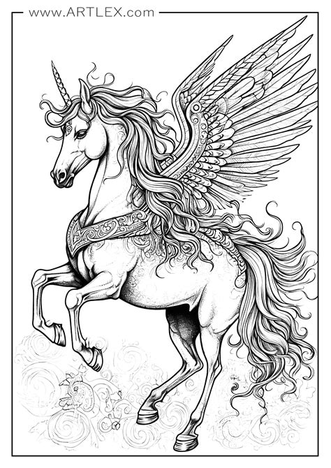 Unicorn Coloring Pages That Look Real