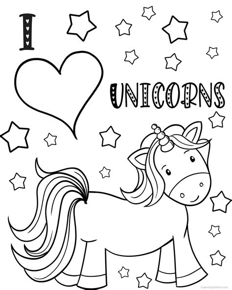 Unicorn Coloring Sheet Free Printable