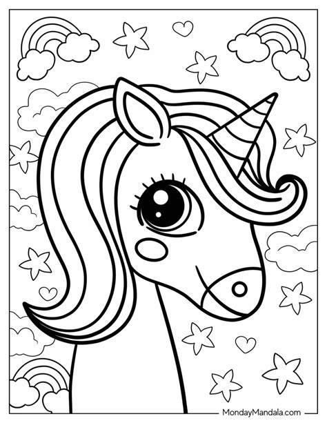 Unicorn Eyes Coloring Pages
