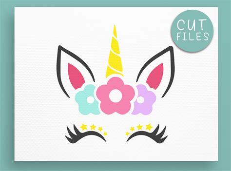 Download Unicorn Face SVG Design DXF Files