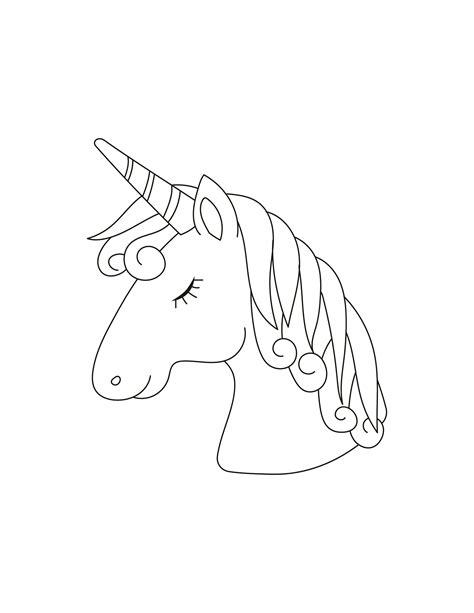 Unicorn Head Printable Coloring Pages