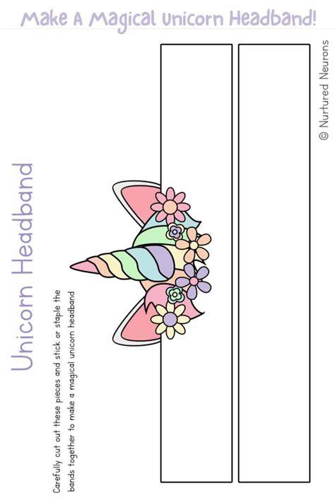 Unicorn Headband Coloring Pages
