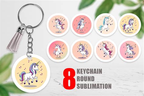 Download Unicorn Keychain Sublimation Background Easy Edite