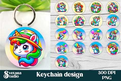 Download Unicorn Keychain Sublimation Easy Edite