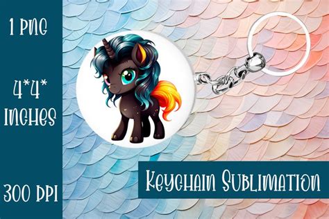 Download Unicorn Keychain Sublimation Files Free PSD Mockups