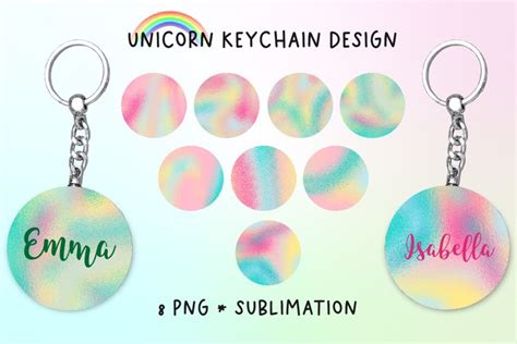 Download Unicorn Keychain Sublimation Printable