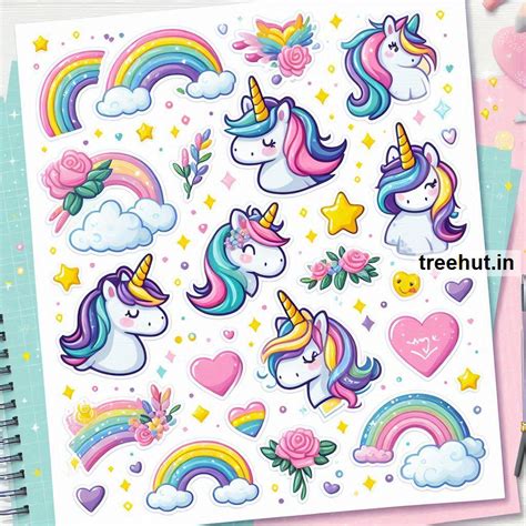 Download Unicorn Printable Stickers Files For Crafts