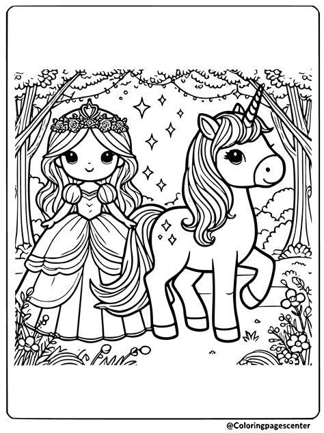 Unicorn Queen Coloring Pages