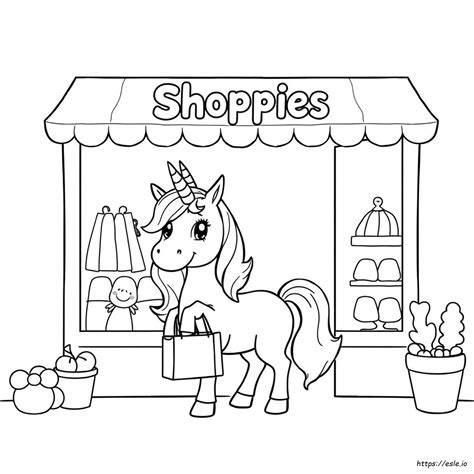 Unicorn Shoppies Coloring Pages