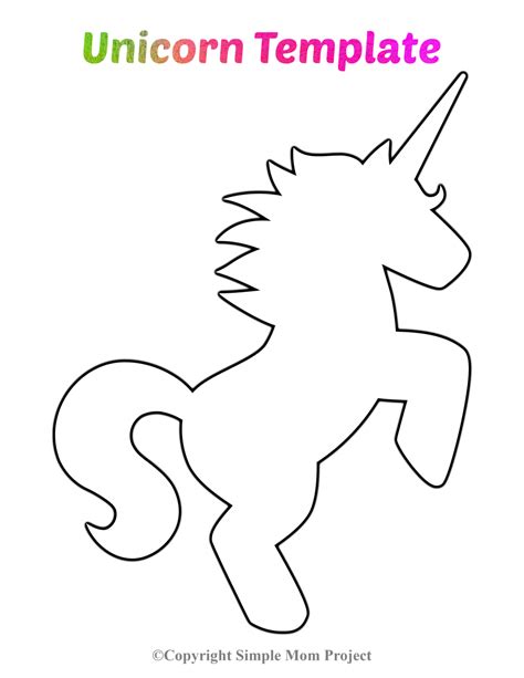 Unicorn Template Free Printable