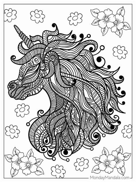 Unicorn Zentangle Coloring Pages
