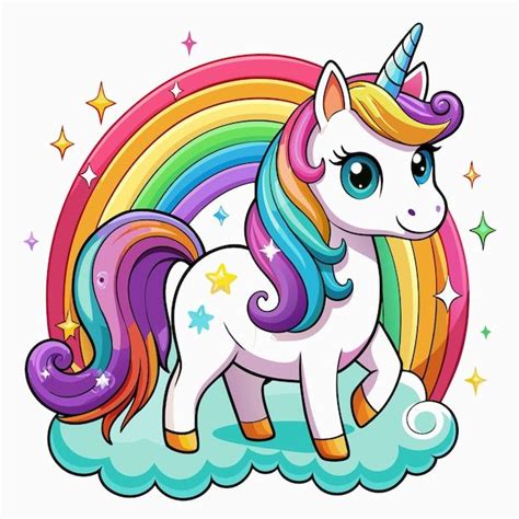 Unicornio Animado Colorido