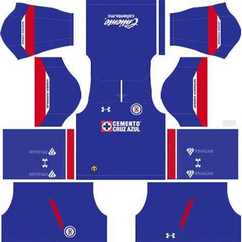 Uniformes Kit Cruz Azul Dream League Soccer 2019