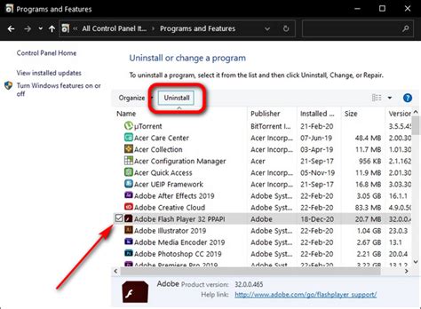 Uninstall Adobe Flash from Your PC