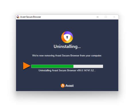 Uninstall Avast Secure Browser in Windows