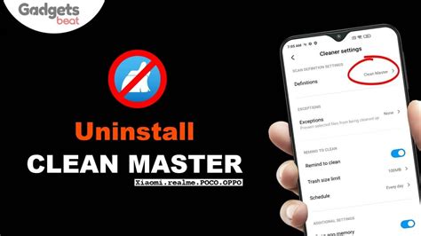 Uninstall Cleaner/Clean Master from MIUI, Realme UI, and ColorOS