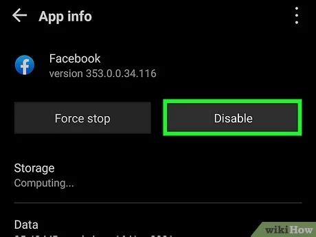 Uninstall Facebook on Android