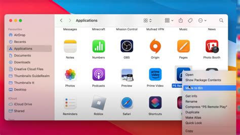 Uninstall Mac apps using Finder: For other apps