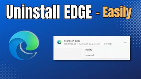 Uninstall Microsoft Edge From Windows 11/10